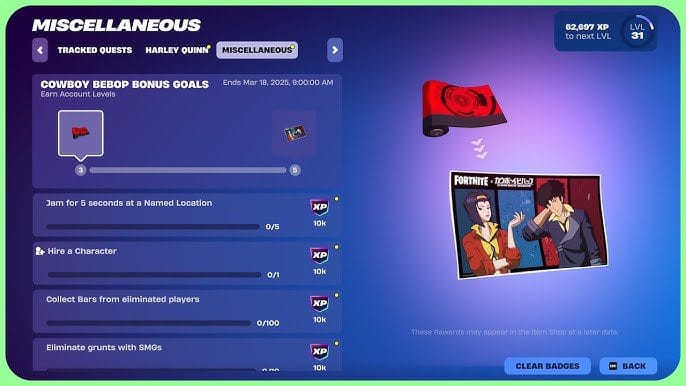 Cowboy Bebop Quests & How to Complete Them