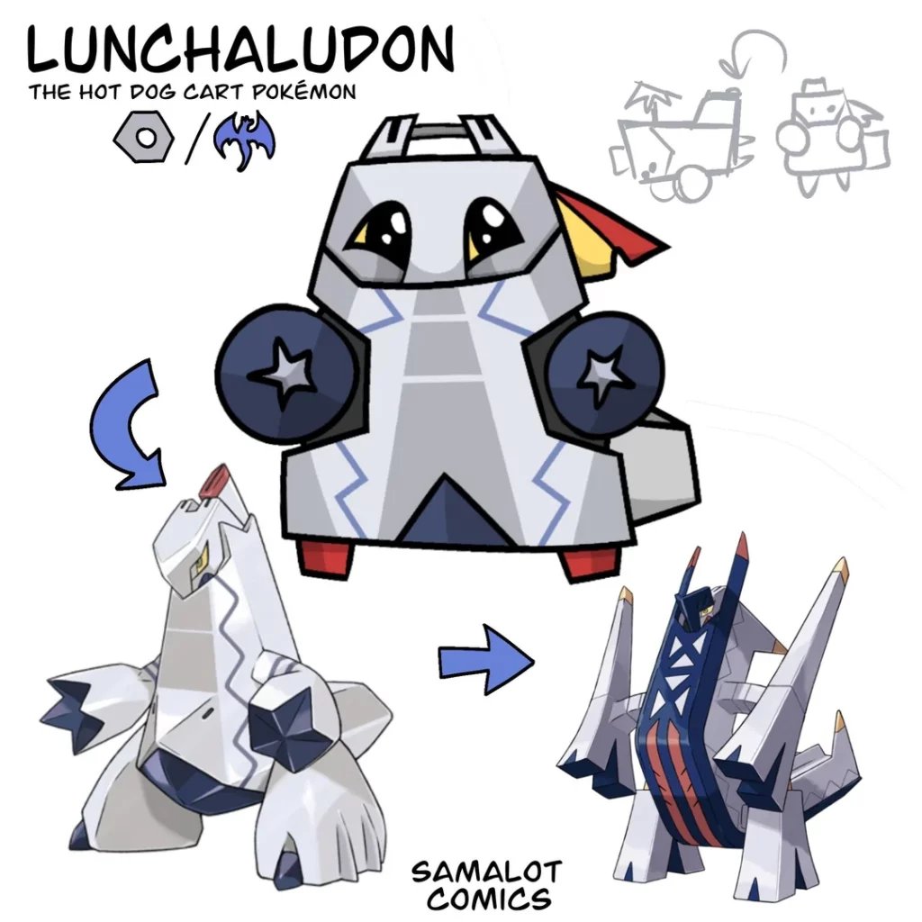 Pokemon Fan Designs an Adorable Baby Form of Duraludon – Meet Lunchaludon!