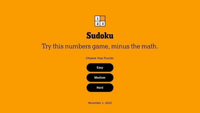 NYT Sudoku Answers Today