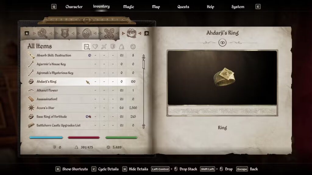 Ahdarji's Ring in Oblivion Remastered