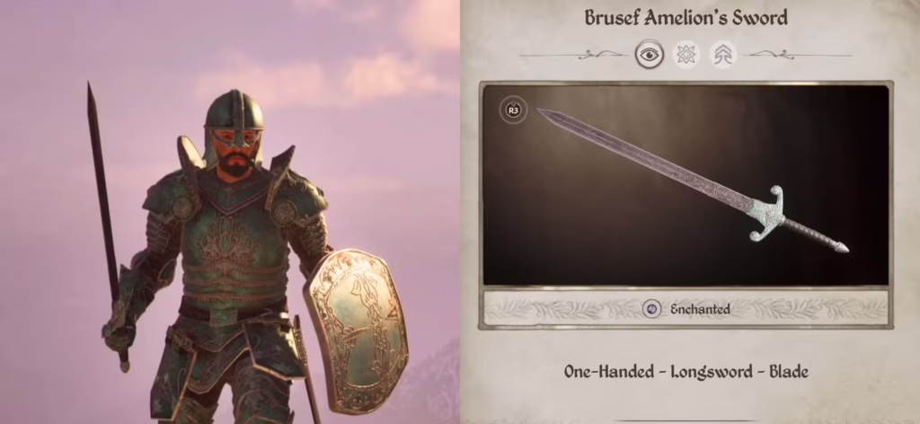 Brusef Amelion’s Armor Set & Sword