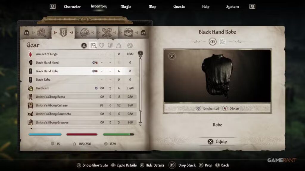 How to get the black hand robes early