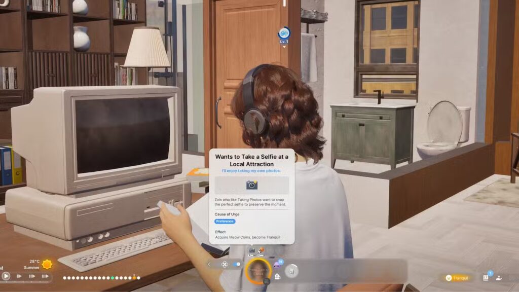 Screenshot of How to upload selfies to bubbly in Inzoi