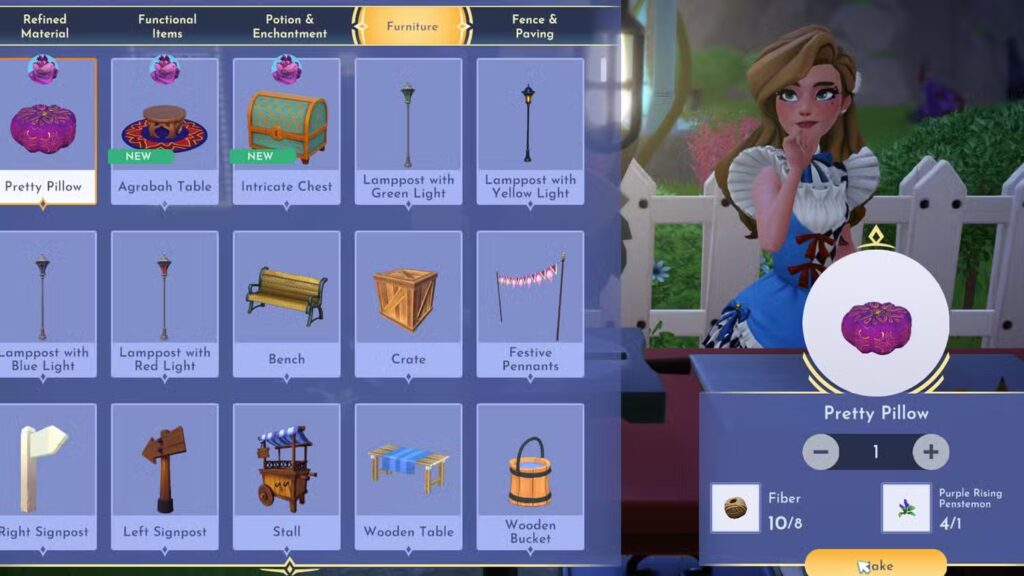 Aladdin Furniture in Disney Dreamlight Valley