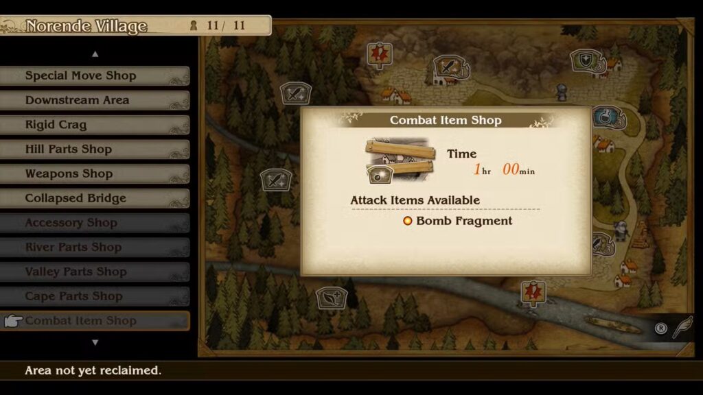 Combat Item Shop (Unlock: Clear Collapsed Bridge)