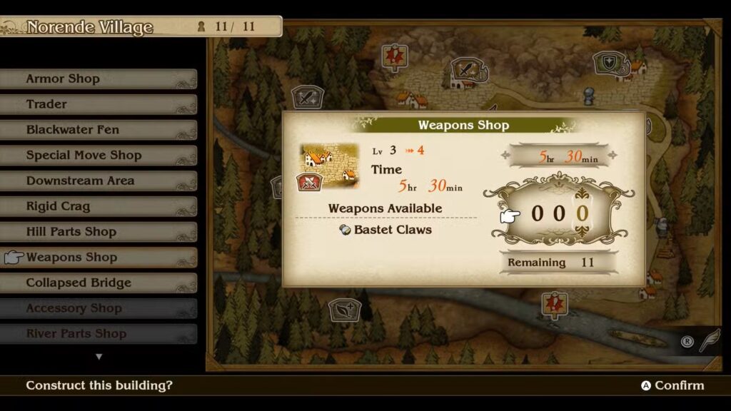 Weapon Shop (Unlock: Clear Ancient Boulder)