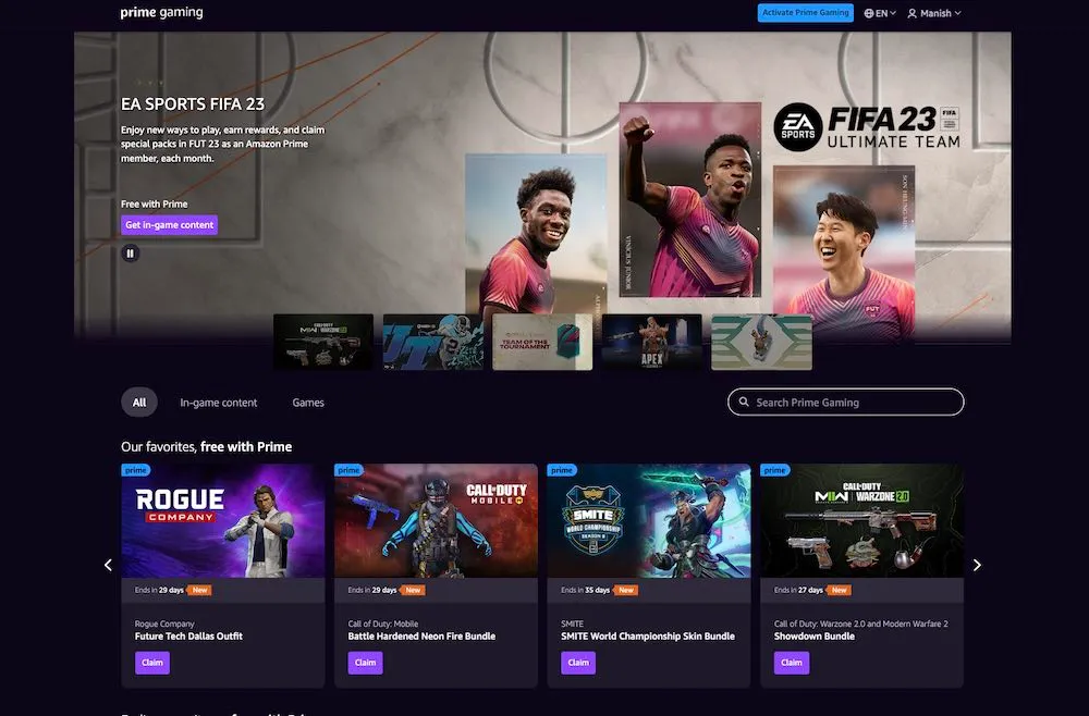 Amazon Prime Gaming